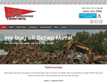 Tablet Screenshot of chetsscrapmetal.com